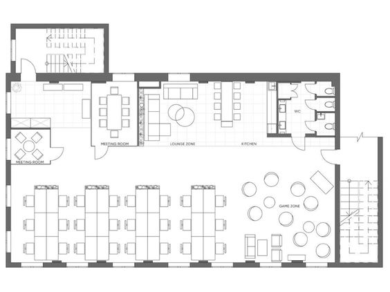 a commercial floor plan will show